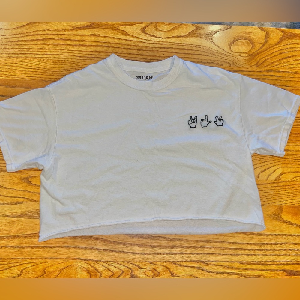 Hand-Embroidered Crop Top